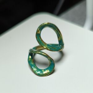 Jewelry Archives - Elegant Teal and Gold Women's Ring